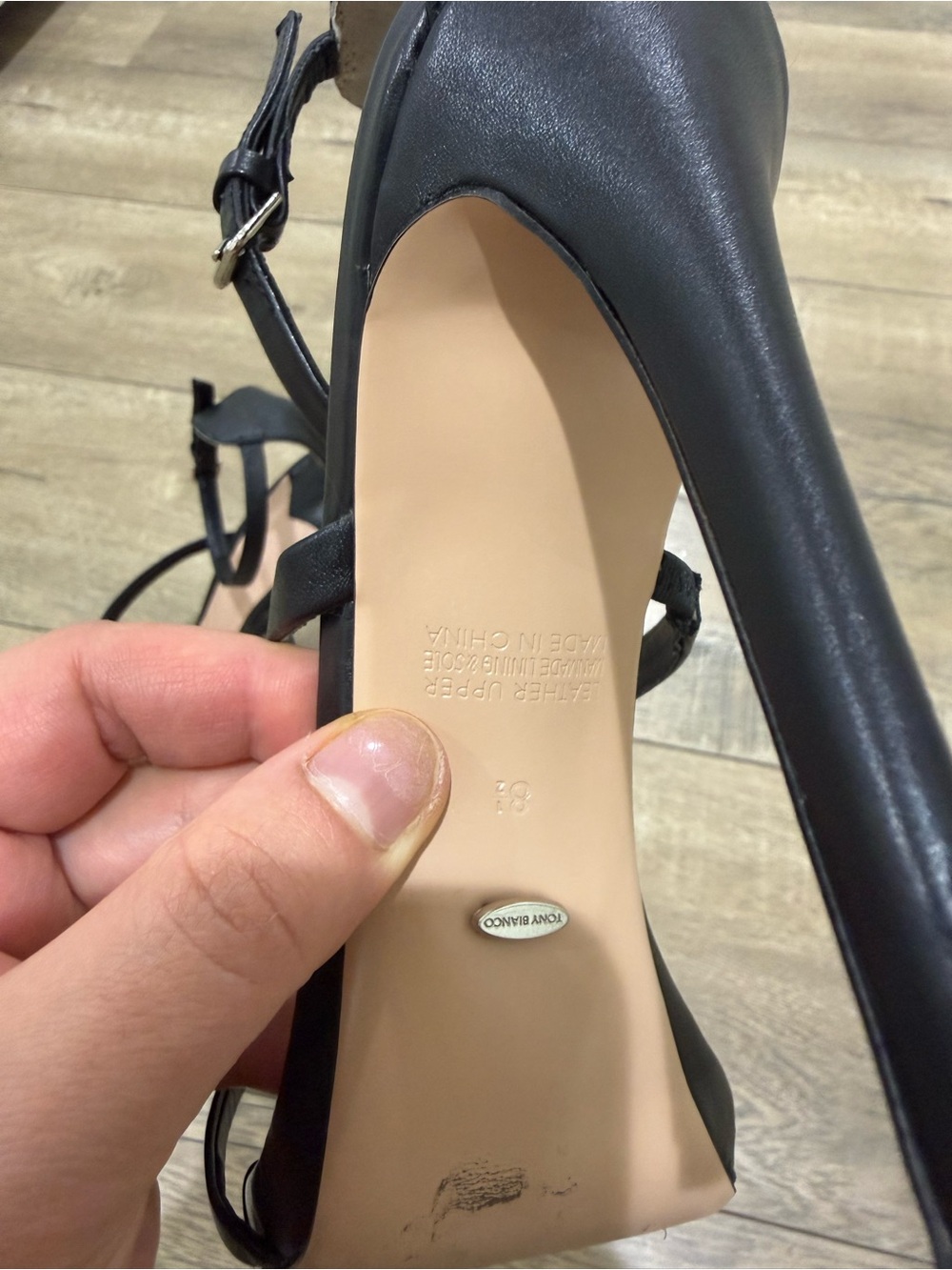 Tony Bianco Black Strappy High Heel Sandals - Picture 7 of 12